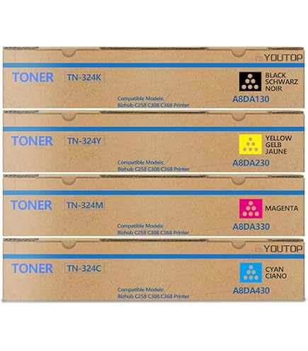 Minolta Konica TN-514K TN-514C TN-514 TN-514Y Bizhub C458 C558